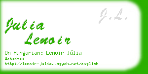 julia lenoir business card